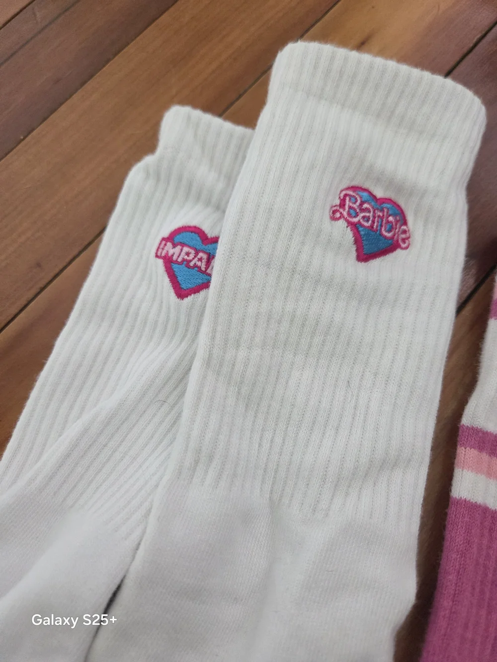 Barbie Impala 2-Pack Pink & White Crew Socks